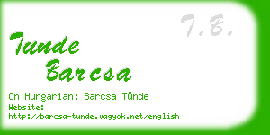 tunde barcsa business card